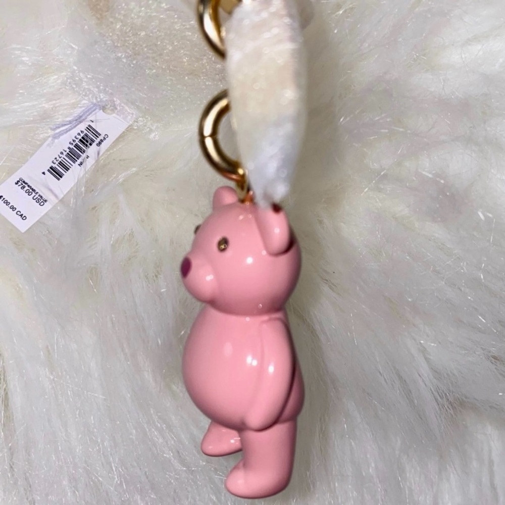 Coach bear keychain charm New